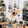 Gastor Lampadario a sospensione, Lampada a sfera, Lampada a sospensione Ambrato, Cromo, Chiaro, Grigio fumo, 8-Luci