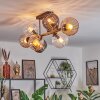 Koyoto Plafoniera, Lampada a sfera Ambrato, Chiaro, Grigio fumo, 8-Luci