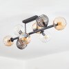 Koyoto Plafoniera, Lampada a sfera Ambrato, Chiaro, Grigio fumo, 8-Luci