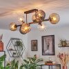 Koyoto Plafoniera, Lampada a sfera Ambrato, Chiaro, Grigio fumo, 8-Luci