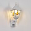 Naofe Lampada da parete per esterno, Applique Bianco, 1-Luce, Sensori di movimento