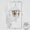 Naofe Lampada da parete per esterno, Applique Bianco, 1-Luce, Sensori di movimento