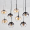 Koyoto Lampadario a sospensione, Lampada a sfera, Lampada a sospensione Ambrato, Chiaro, Grigio fumo, 8-Luci