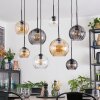 Koyoto Lampadario a sospensione, Lampada a sfera, Lampada a sospensione Ambrato, Chiaro, Grigio fumo, 8-Luci