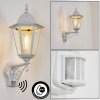 Hongkong Lampada da parete per esterno, Applique Bianco, 1-Luce, Sensori di movimento