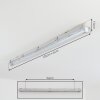 Ilena Plafoniera da esterno, Illuminazione esterna, Illuminazione bagno, Faro da cantiere, Plafoniera LED Grigio, 1-Luce