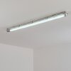 Ilena Plafoniera da esterno, Illuminazione esterna, Illuminazione bagno, Faro da cantiere, Plafoniera LED Grigio, 1-Luce