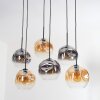 Ripoll Lampadario a sospensione, Lampada a sfera, Lampada a sospensione Ambrato, Chiaro, Grigio fumo, 6-Luci