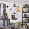 Ripoll Lampadario a sospensione, Lampada a sfera, Lampada a sospensione a cluster Ambrato, Cromo, Chiaro, Grigio fumo, 4-Luci