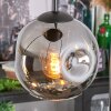 Ripoll Lampadario a sospensione, Lampada a sfera, Lampada a sospensione a cluster Ambrato, Cromo, Chiaro, Grigio fumo, 4-Luci