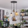 Ripoll Lampadario a sospensione, Lampada a sfera, Lampada a sospensione a cluster Ambrato, Cromo, Chiaro, Grigio fumo, 4-Luci