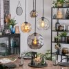 Ripoll Lampadario a sospensione, Lampada a sfera, Lampada a sospensione a cluster Ambrato, Cromo, Chiaro, Grigio fumo, 4-Luci