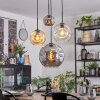 Ripoll Lampadario a sospensione, Lampada a sfera, Lampada a sospensione a cluster Ambrato, Cromo, Chiaro, Grigio fumo, 4-Luci