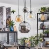 Ripoll Lampadario a sospensione, Lampada a sfera, Lampada a sospensione a cluster Ambrato, Cromo, Chiaro, Grigio fumo, 4-Luci