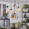 Ripoll Lampadario a sospensione, Lampada a sfera, Lampada a sospensione a cluster Ambrato, Cromo, Chiaro, Grigio fumo, 4-Luci
