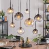 Koyoto Lampadario a sospensione, Lampada a sfera, Lampada a sospensione Ambrato, Chiaro, Grigio fumo, 8-Luci