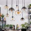 Koyoto Lampadario a sospensione, Lampada a sfera, Lampada a sospensione Ambrato, Chiaro, Grigio fumo, 8-Luci