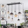 Koyoto Lampadario a sospensione, Lampada a sfera, Lampada a sospensione Ambrato, Chiaro, Grigio fumo, 8-Luci