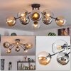 Koyoto Plafoniera, Lampada a sfera 86 cm Ambrato, Cromo, Chiaro, Grigio fumo, 8-Luci