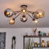 Koyoto Plafoniera, Lampada a sfera 86 cm Ambrato, Cromo, Chiaro, Grigio fumo, 8-Luci