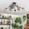 Koyoto Plafoniera, Lampada a sfera 86 cm Ambrato, Chiaro, Grigio fumo, 8-Luci