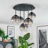 Koyoto Plafoniera, Lampada a sfera 33 cm Chiaro, Grigio fumo, 5-Luci