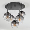 Koyoto Plafoniera, Lampada a sfera 33 cm Chiaro, Grigio fumo, 5-Luci