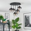 Koyoto Plafoniera, Lampada a sfera 33 cm Chiaro, Grigio fumo, 5-Luci