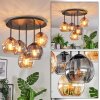 Koyoto Plafoniera, Lampada a sfera 33 cm Ambrato, Grigio fumo, 5-Luci