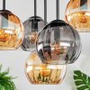 Koyoto Plafoniera, Lampada a sfera 33 cm Ambrato, Grigio fumo, 5-Luci