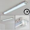 Ilena Plafoniera da esterno, Illuminazione esterna, Illuminazione bagno, Faro da cantiere, Plafoniera LED Grigio, 1-Luce
