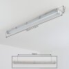 Ilena Plafoniera da esterno, Illuminazione esterna, Illuminazione bagno, Faro da cantiere, Plafoniera LED Grigio, 1-Luce