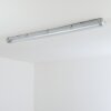Ilena Plafoniera da esterno, Illuminazione esterna, Illuminazione bagno, Faro da cantiere, Plafoniera LED Grigio, 1-Luce