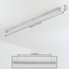 Ilena Plafoniera da esterno, Illuminazione esterna, Illuminazione bagno, Faro da cantiere, Plafoniera LED Grigio, 1-Luce