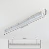 Ilena Plafoniera da esterno, Illuminazione esterna, Illuminazione bagno, Faro da cantiere, Plafoniera LED Grigio, 1-Luce