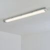 Ilena Plafoniera da esterno, Illuminazione esterna, Illuminazione bagno, Faro da cantiere, Plafoniera LED Grigio, 1-Luce