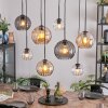 Koyoto Lampadario a sospensione, Lampada a sfera, Lampada a sospensione Ambrato, Chiaro, Grigio fumo, 8-Luci