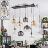 Koyoto Lampadario a sospensione, Lampada a sfera, Lampada a sospensione Ambrato, Chiaro, Grigio fumo, 8-Luci