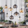 Koyoto Lampadario a sospensione, Lampada a sfera, Lampada a sospensione Ambrato, Chiaro, Grigio fumo, 8-Luci