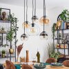 Koyoto Lampadario a sospensione, Lampada a sfera, Lampada a sospensione Ambrato, Chiaro, Grigio fumo, 6-Luci