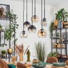 Koyoto Lampadario a sospensione, Lampada a sfera, Lampada a sospensione Ambrato, Chiaro, Grigio fumo, 6-Luci