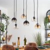 Koyoto Lampadario a sospensione, Lampada a sfera, Lampada a sospensione Ambrato, Chiaro, Grigio fumo, 6-Luci