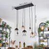 Koyoto Lampadario a sospensione, Lampada a sfera, Lampada a sospensione Ambrato, Chiaro, Grigio fumo, 6-Luci
