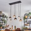 Koyoto Lampadario a sospensione, Lampada a sfera, Lampada a sospensione Ambrato, Chiaro, Grigio fumo, 6-Luci