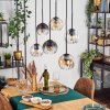 Koyoto Lampadario a sospensione, Lampada a sfera, Lampada a sospensione Ambrato, Chiaro, Grigio fumo, 6-Luci