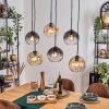 Koyoto Lampadario a sospensione, Lampada a sfera, Lampada a sospensione Ambrato, Chiaro, Grigio fumo, 6-Luci