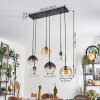 Koyoto Lampadario a sospensione, Lampada a sfera, Lampada a sospensione Ambrato, Chiaro, Grigio fumo, 6-Luci
