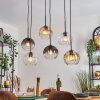 Koyoto Lampadario a sospensione, Lampada a sfera, Lampada a sospensione Ambrato, Chiaro, Grigio fumo, 6-Luci