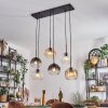 Koyoto Lampadario a sospensione, Lampada a sfera, Lampada a sospensione Ambrato, Chiaro, Grigio fumo, 6-Luci