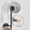 Koyoto Lampada a sfera, Applique Ambrato, Chiaro, Grigio fumo, 3-Luci